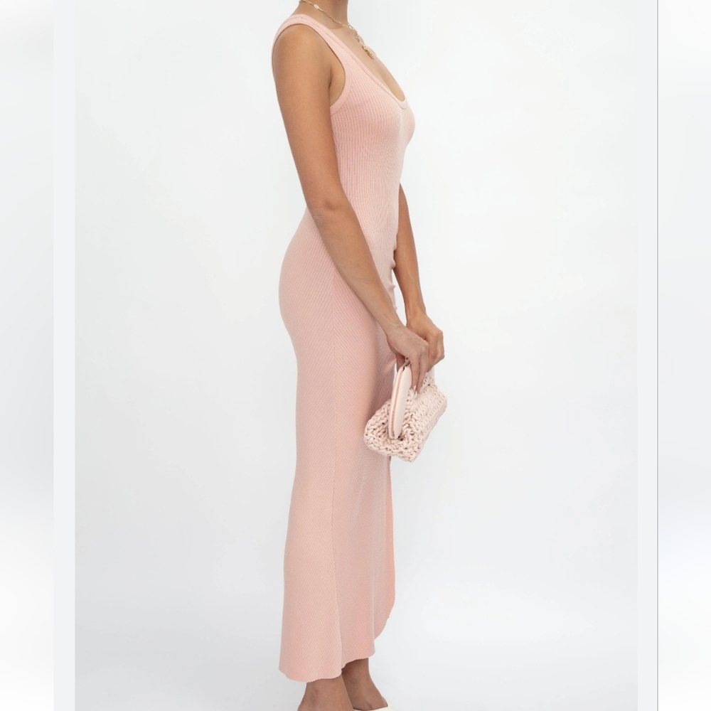 The Range Alloy Rib Cinched Midi Dress in Dusty Desert size S - Picture 4 of 17